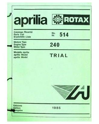 Catalogo ricambi motore Aprilia 240 Trial