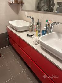 Mobile bagno doppio con lavabo