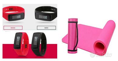 SET FITBAND CONTAPASSI E TAPPETINO FITNESS 