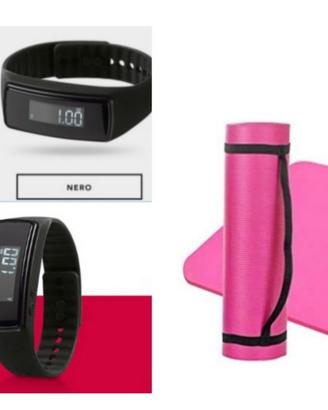SET FITBAND CONTAPASSI E TAPPETINO FITNESS 