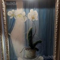 Quadro vaso con pianta fiorita