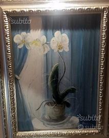 Quadro vaso con pianta fiorita