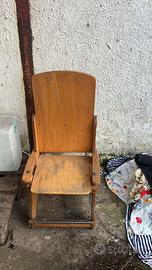 Sedia con seduta reclinabile da collezione