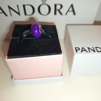 CHARM COMPATIBILE VIOLA MARMORIZZATO NERO 