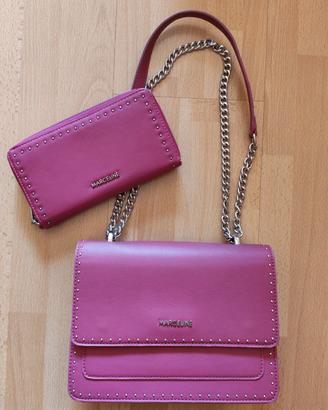 borsa e portafoglio fucsia 