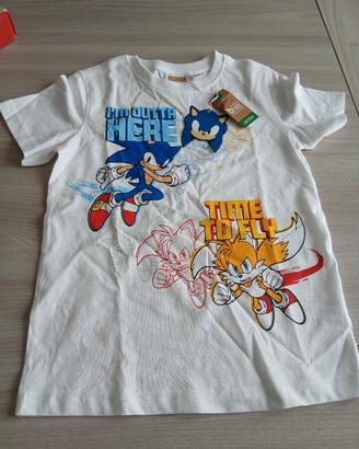 T - shirt Sonic7/8 anni Original Marines Nuovo 