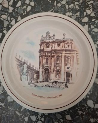 8 piatti souvenir Roma anno 1983 in ceramica vinta