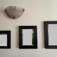 Set di 8 cornici foto nere millerighe