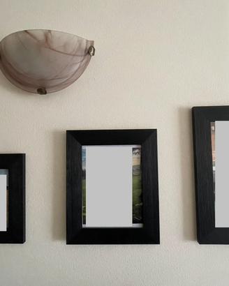 Set di 8 cornici foto nere millerighe