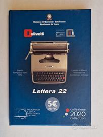 TRITTICO 5 € ARGENTO  "OLIVETTI LETTERA 22" - IPZS