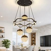 lampadario moderno a sospensione nero LED