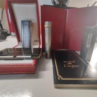 2 accendini argento Cartier + 1 Saffa 