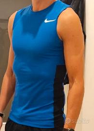 👚CANOTTA SMANICATA NIKE DRI-FIT BLU MAN