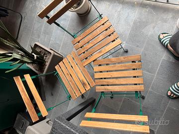 Sedie pieghevoli giardino/balcone IKEA