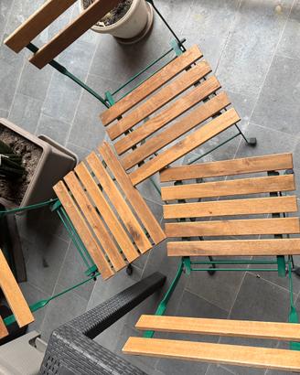 Sedie pieghevoli giardino/balcone IKEA