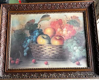 Quadro natura morta – Cesto di frutta – 80×65 cm