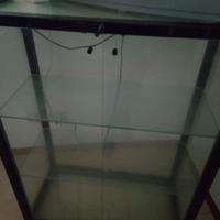 Coppia Vetrina e Tavolino di Vetro