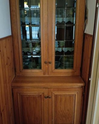 vetrina dispensa in rovere massello 