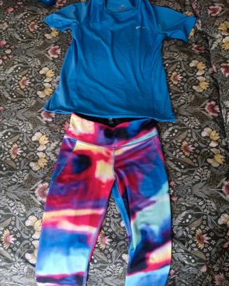 completo sportivo leggins hm e t-shirt nike