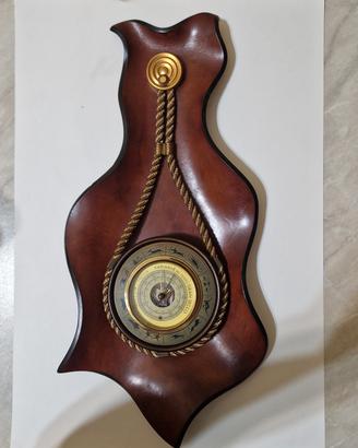 Barometro Vintage  in cuoio e ottone  C.A.R 