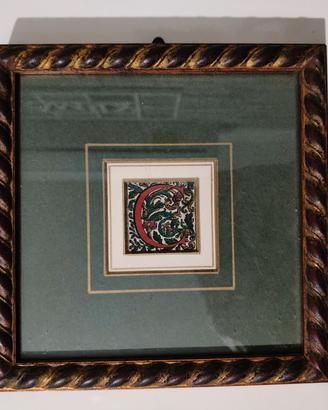 quadro capolettera miniato