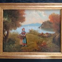 Elio Amoroso ( Napoli 1950) dipinto olio su tela.