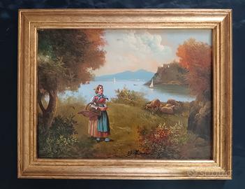 Elio Amoroso ( Napoli 1950) dipinto olio su tela.