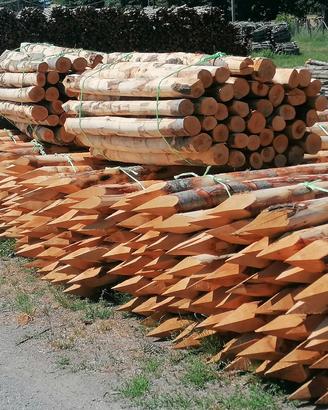 pali recinzione in castagno 