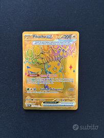 Carta pokemon Pikachu gold PRE