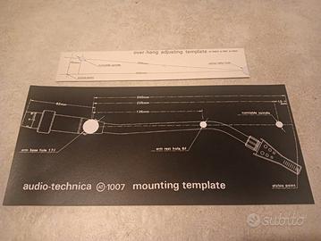 audio-technica AT-1007 mounting template, overhang