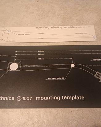 audio-technica AT-1007 mounting template, overhang