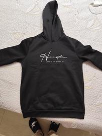 Felpa nera con cappuccio "Houston - Light up the s