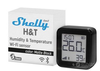 Gen3 Nero, Sensore Smart Wi-Fi di Temperatura e Um