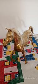 Statuetta cavallo in ottone 