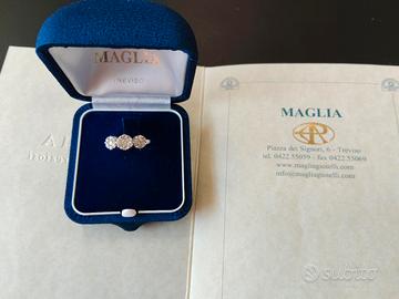 Anello Trilogy Oro Bianco e Diamanti con garanzia