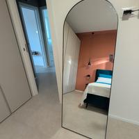 Specchio cornice nera 165x60