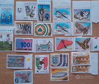 Francobolli Italia anni '90 in lire