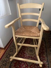 Sedia a dondolo stile shabby Chic in legno color b