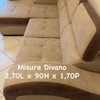Arredamento salone completo divano, parete attrezz
