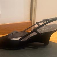 scarpe Prada camoscio nero