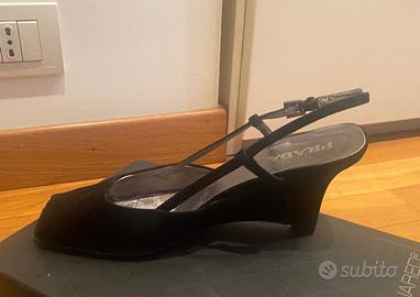 scarpe Prada camoscio nero
