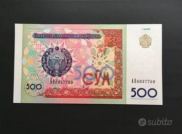 Banconota Uzbekistan 500 som 1999 FDS