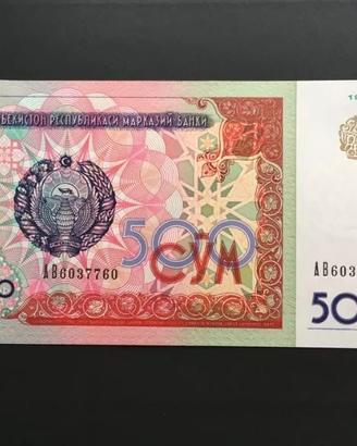 Banconota Uzbekistan 500 som 1999 FDS