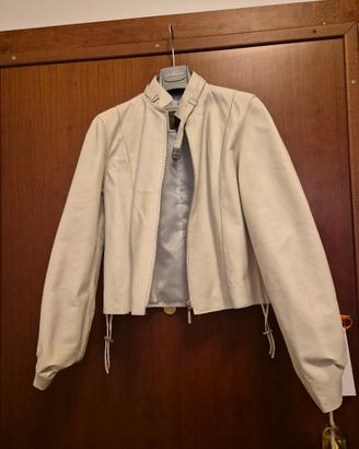 Giubbotto bianco donna in pelle Conbipel Tg. 44-46
