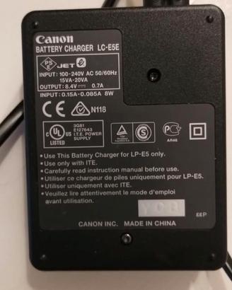 CANON ALIMENTATORE LC-E5E + BATTERIA LP-E5