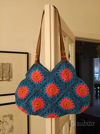 Borsa a tracolla Granny Square