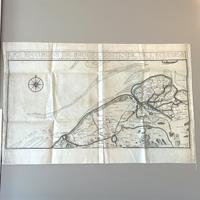 Antica mappa cartina 1709 Fiandre Bruges rara