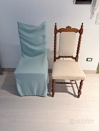 Sedia in legno con copertura