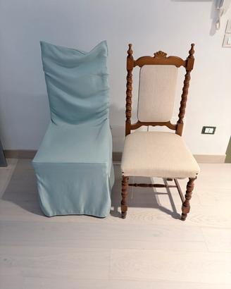 Sedia in legno con copertura