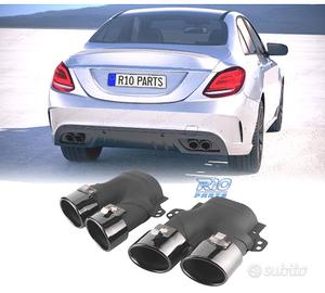 TERMINALI SCARICO MERCEDES W205 C205 14- LOOK C43 